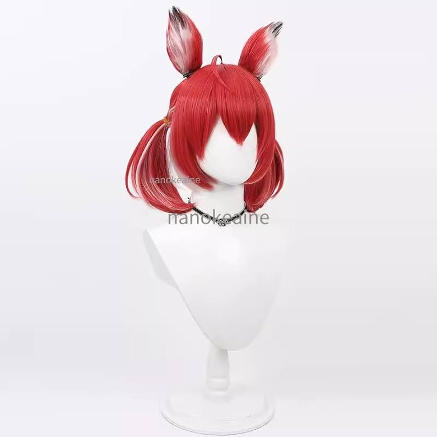 赤見かるび コスプレ ウィッグ VTuber ケモ耳 猫耳 つけ耳 赤見かるび コスプレ ウィッグ VTuber ケモ耳 猫耳 つけ耳